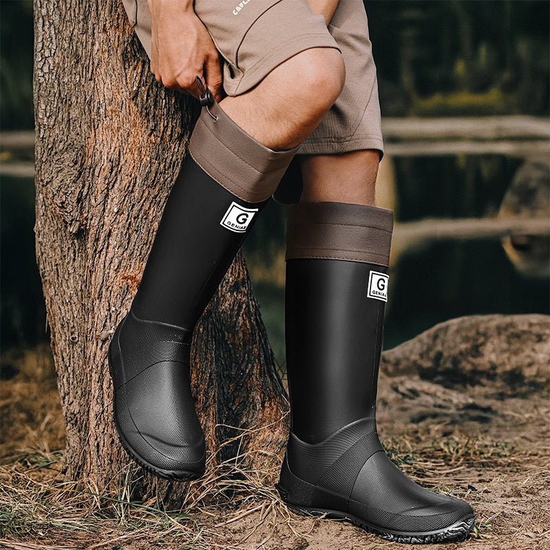 Wysokie Kalosze Damskie i Męskie – Antypoślizgowe Buty Gumowe Outdoor