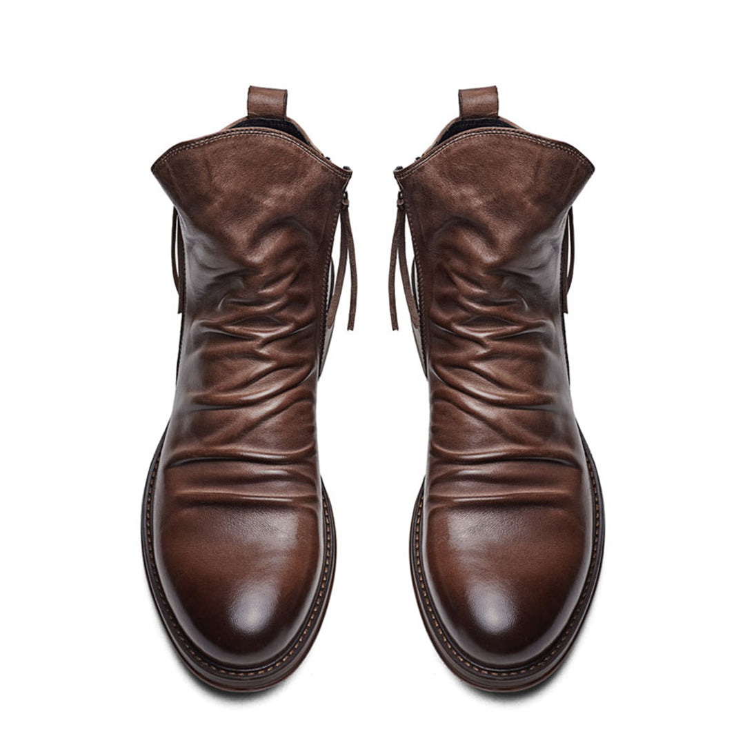 Darsen - Buty Męskie Skórzane Z Zamkiem