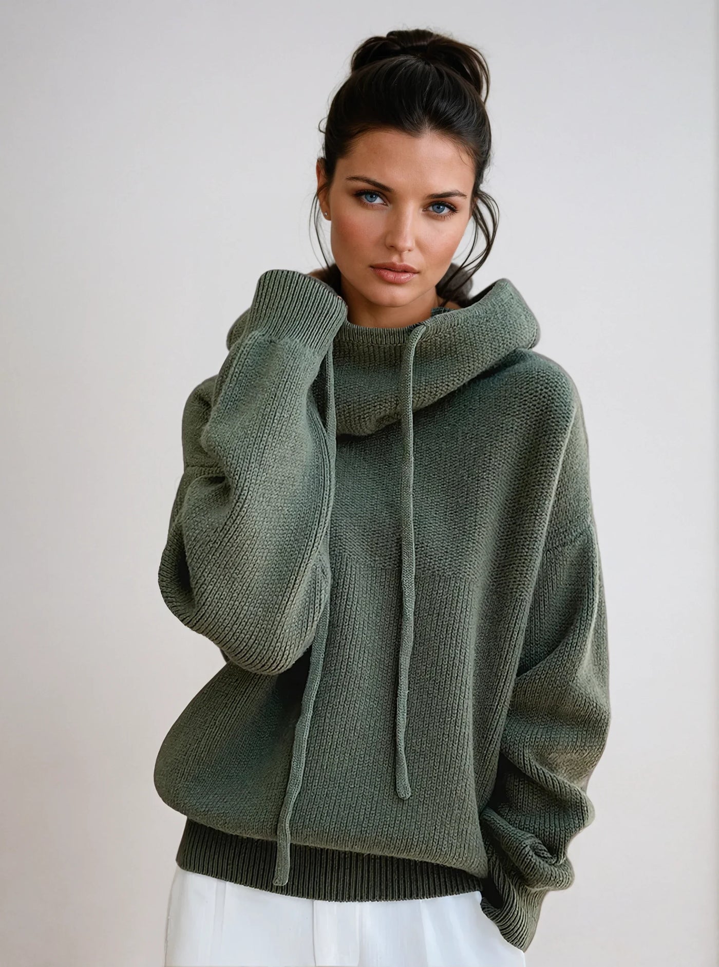 Soraya Bluza damska z kapturem | Dzianinowy oversize