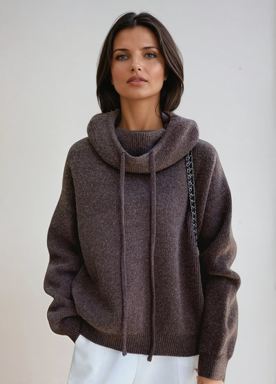 Soraya Bluza damska z kapturem | Dzianinowy oversize