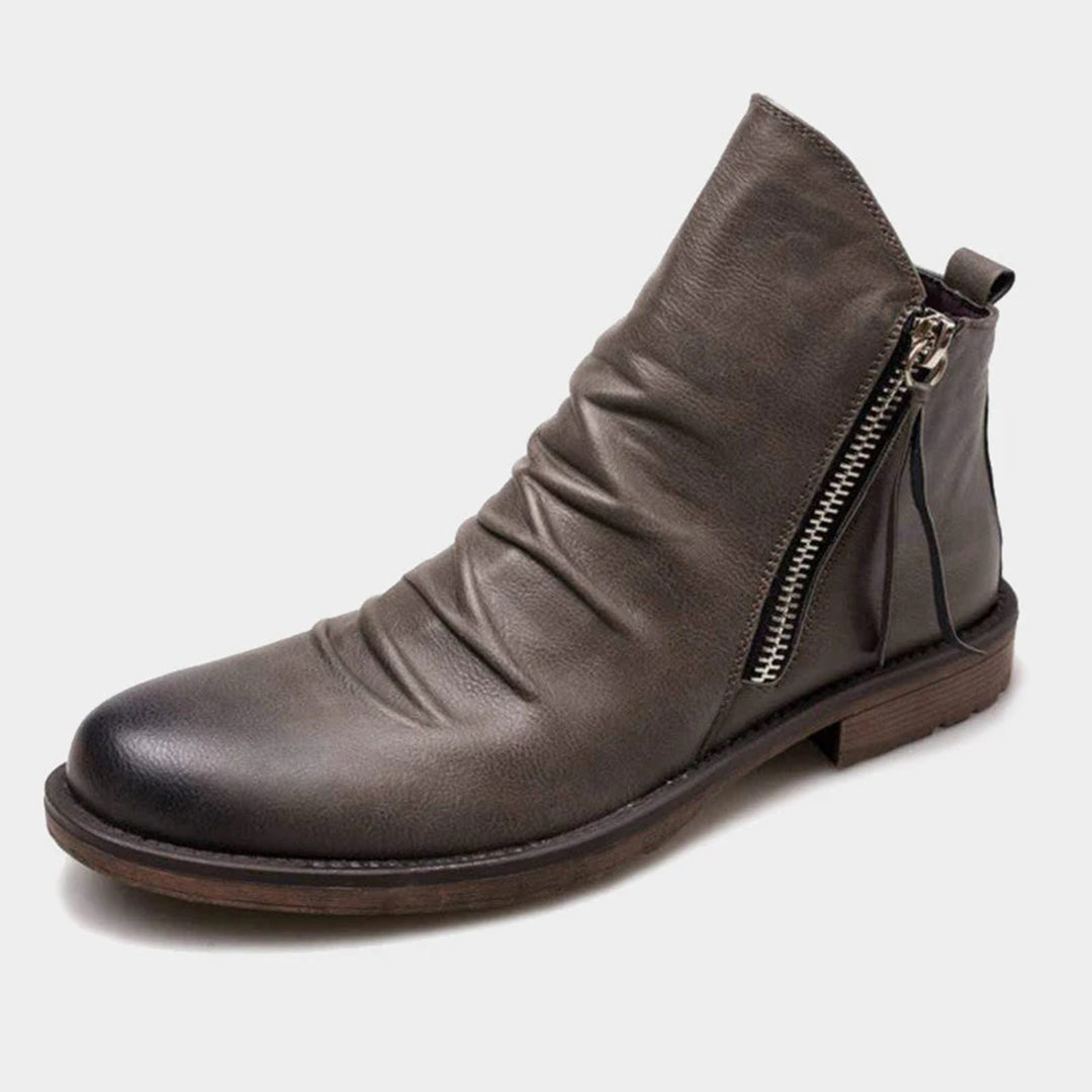 Darsen - Buty Męskie Skórzane Z Zamkiem