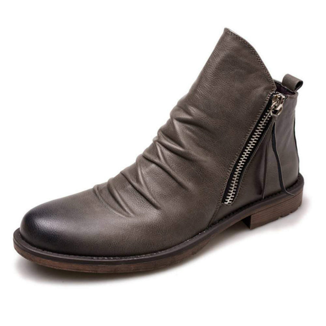 Darsen - Buty Męskie Skórzane Z Zamkiem