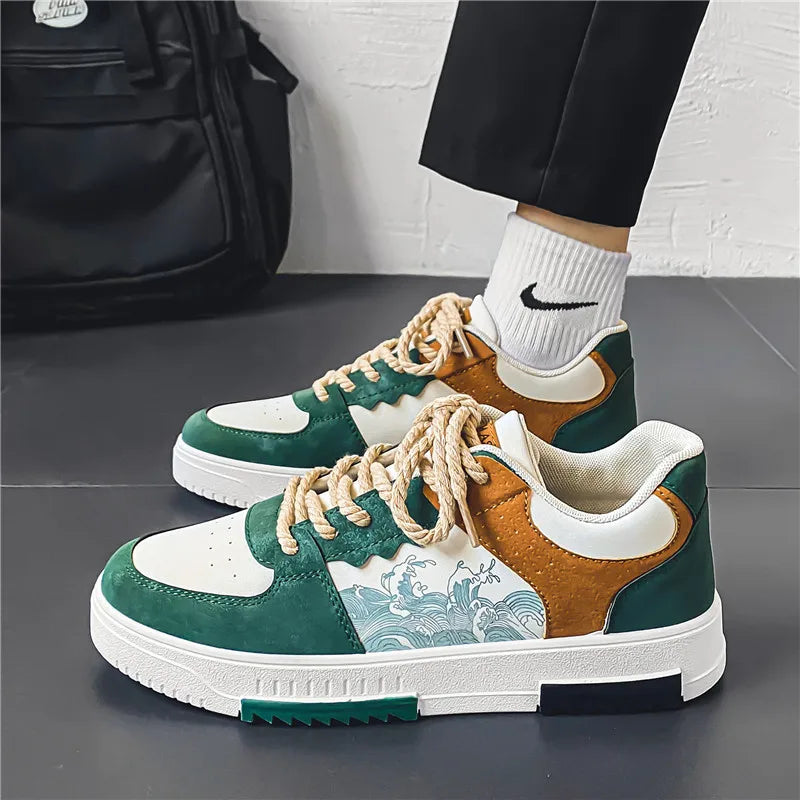Marvian - Buty Męskie Sportowe Z Motywem Fali
