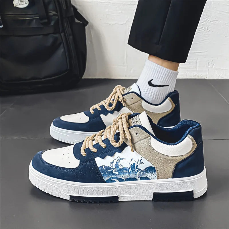 Marvian - Buty Męskie Sportowe Z Motywem Fali