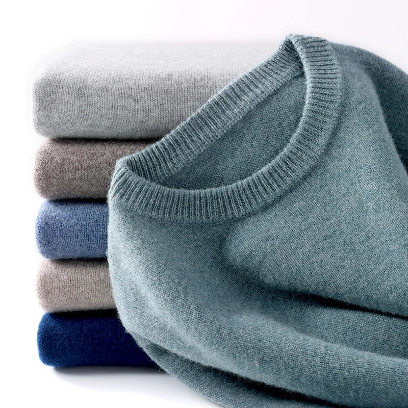 Vernar - Sweter Męski Z Okrągłym Dekoltem