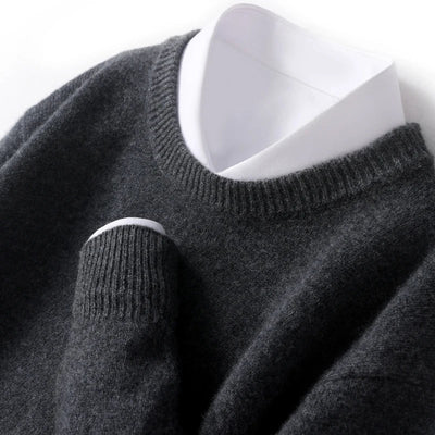 Vernar - Sweter Męski Z Okrągłym Dekoltem