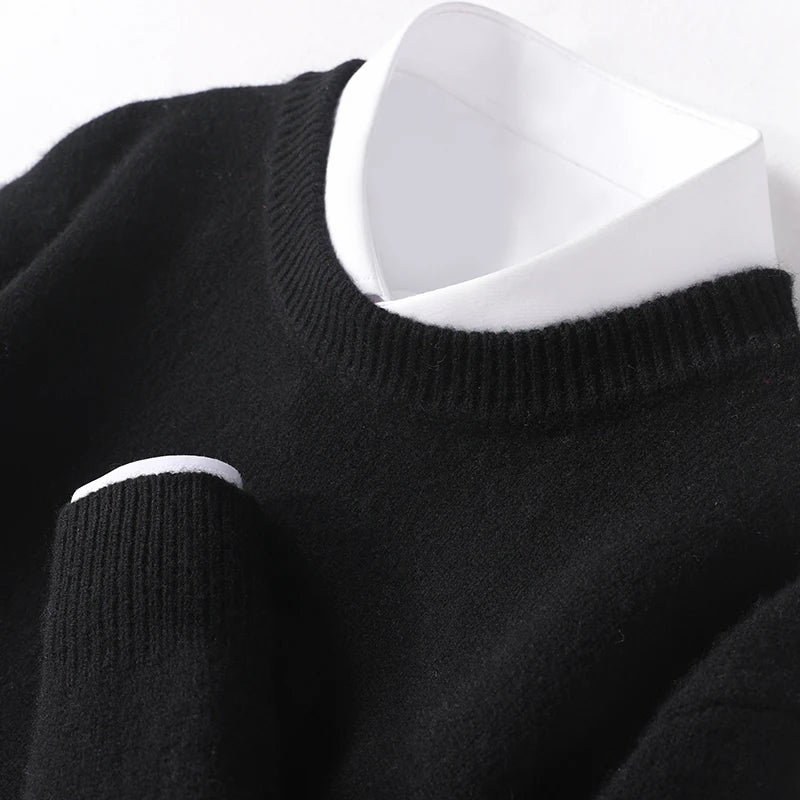 Vernar - Sweter Męski Z Okrągłym Dekoltem