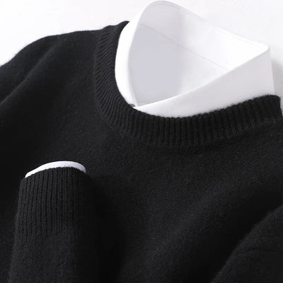 Vernar - Sweter Męski Z Okrągłym Dekoltem