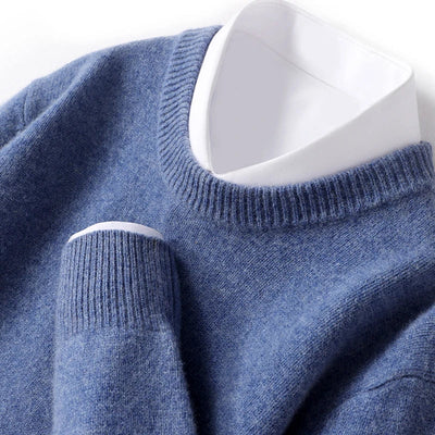 Vernar - Sweter Męski Z Okrągłym Dekoltem