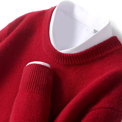 Vernar - Sweter Męski Z Okrągłym Dekoltem