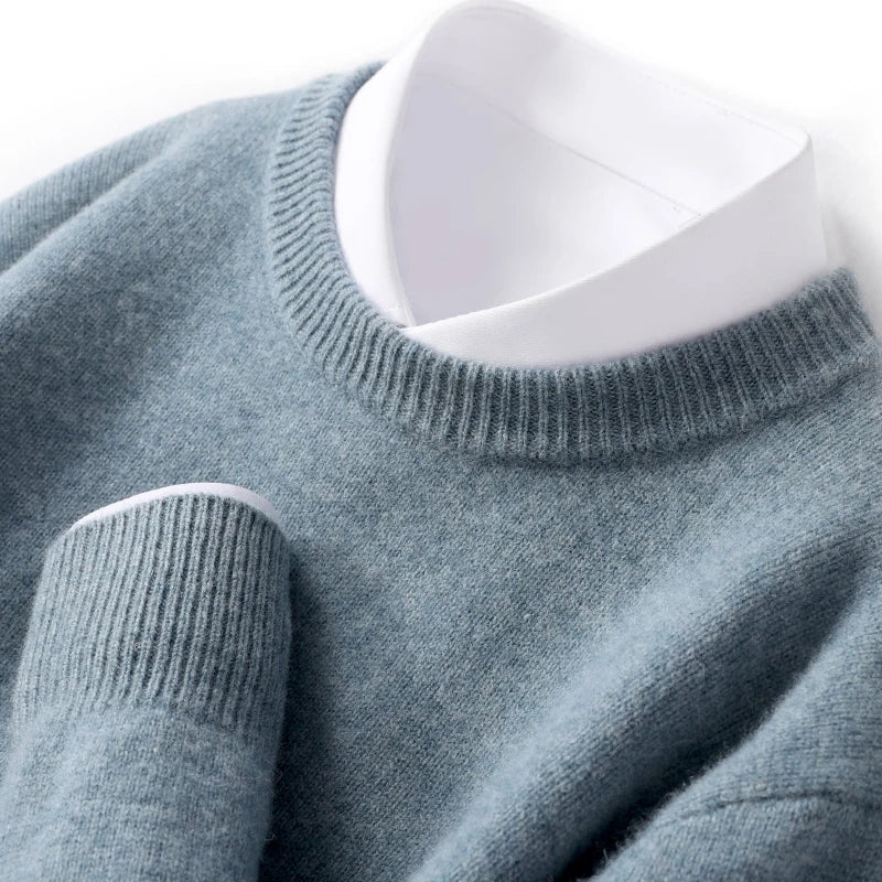 Vernar - Sweter Męski Z Okrągłym Dekoltem