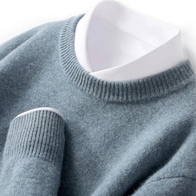Vernar - Sweter Męski Z Okrągłym Dekoltem
