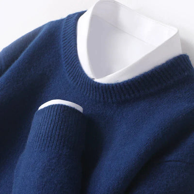 Vernar - Sweter Męski Z Okrągłym Dekoltem