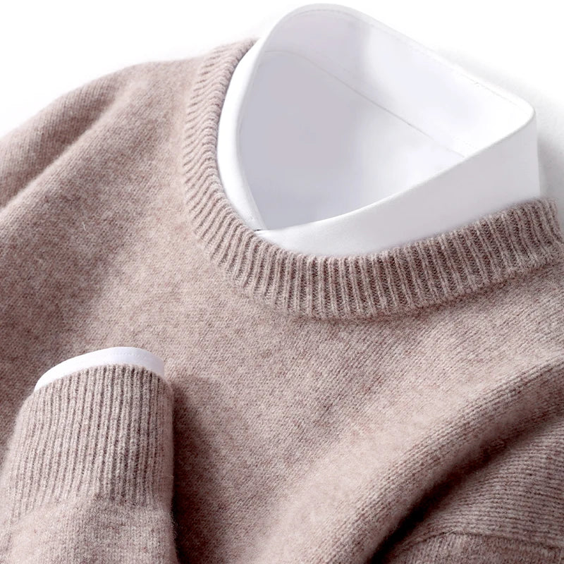 Vernar - Sweter Męski Z Okrągłym Dekoltem