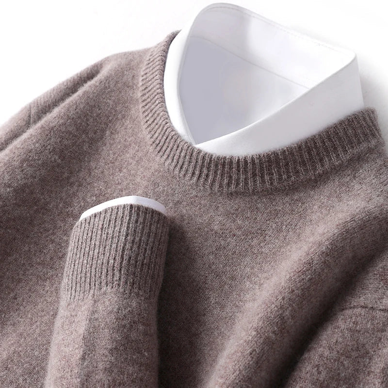 Vernar - Sweter Męski Z Okrągłym Dekoltem
