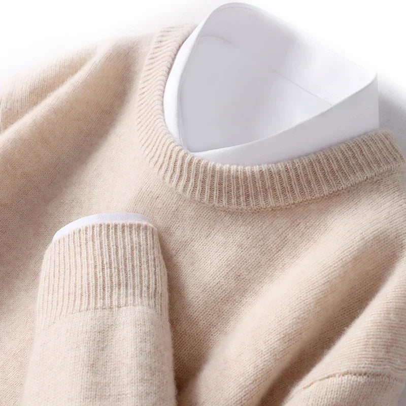 Vernar - Sweter Męski Z Okrągłym Dekoltem