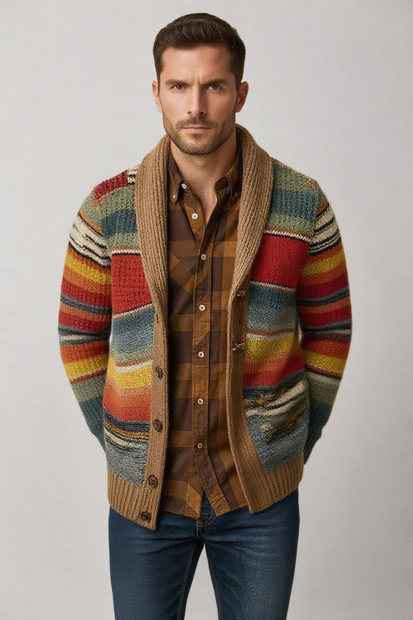 Sweter Męski Rozpinany | Gruby Kardigan na Zimę