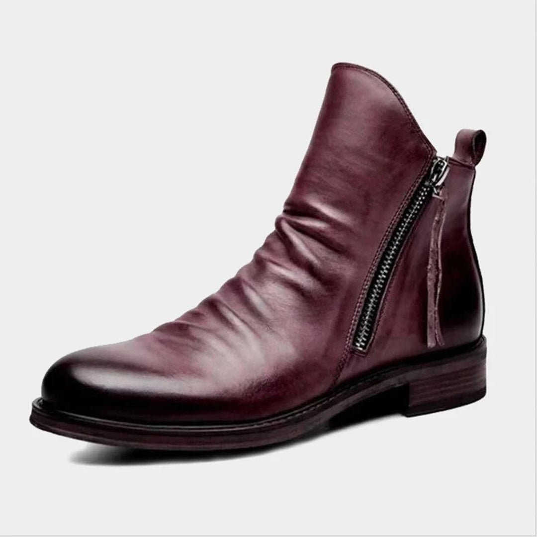 Darsen - Buty Męskie Skórzane Z Zamkiem