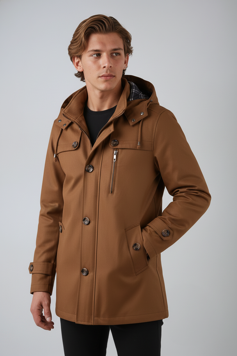 Ravion - Kurtka Męska Parka Z Kapturem