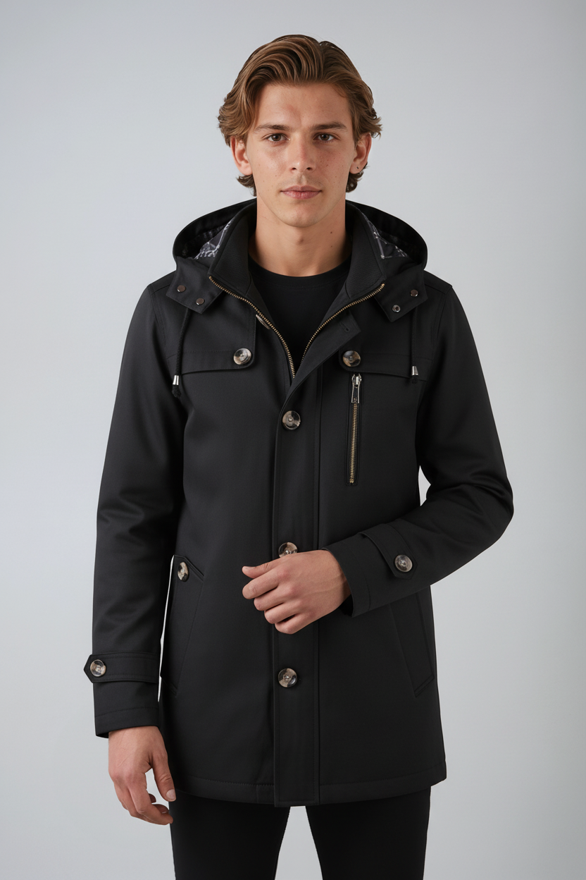 Ravion - Kurtka Męska Parka Z Kapturem