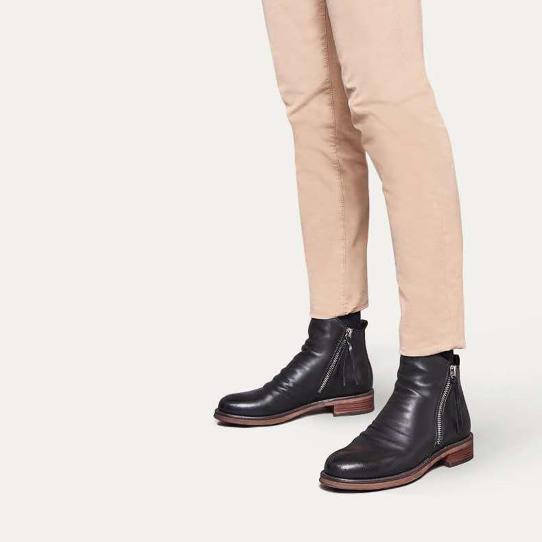 Darsen - Buty Męskie Skórzane Z Zamkiem