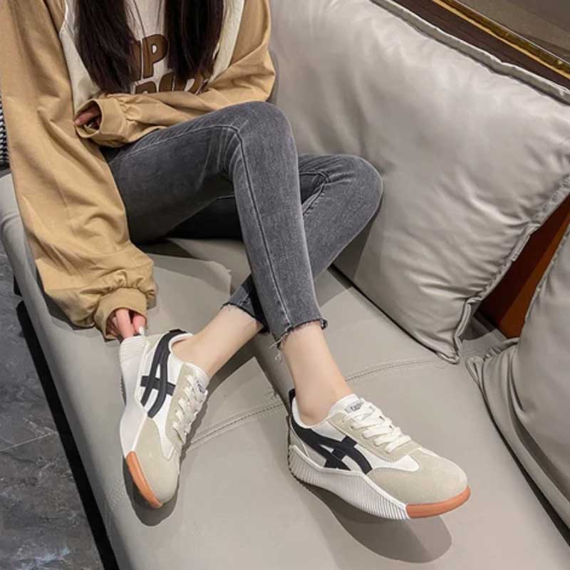 Sneakersy Damskie | Niskie z Grubą Podeszwą