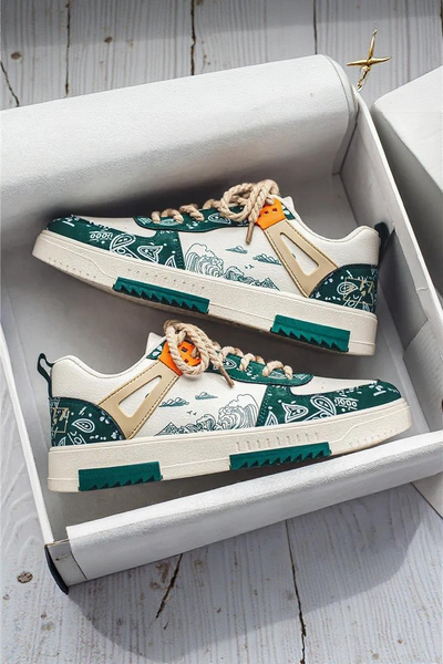 Marvian - Buty Męskie Sportowe Z Motywem Fali