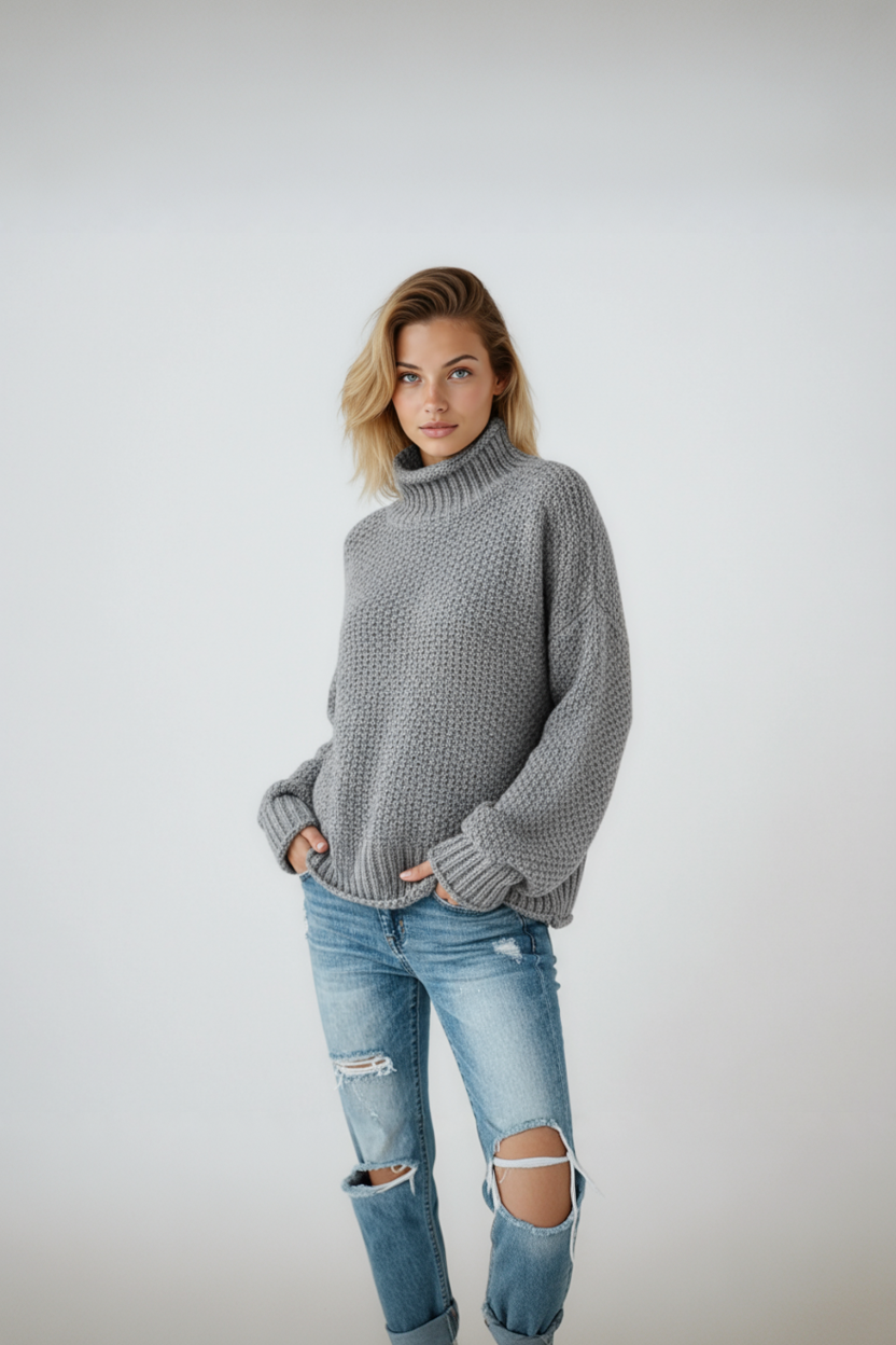 Evy - sweter damski z golfem