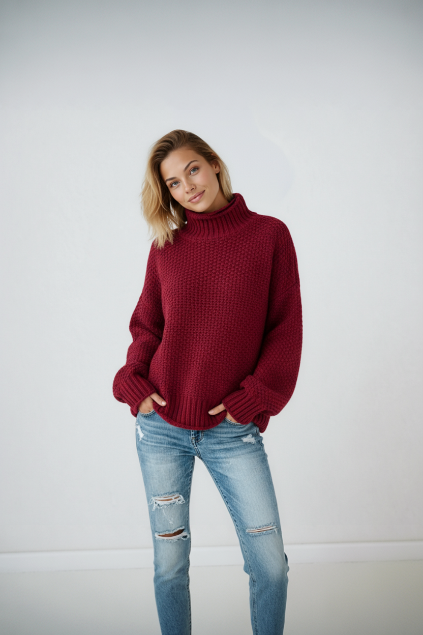 Evy - sweter damski z golfem