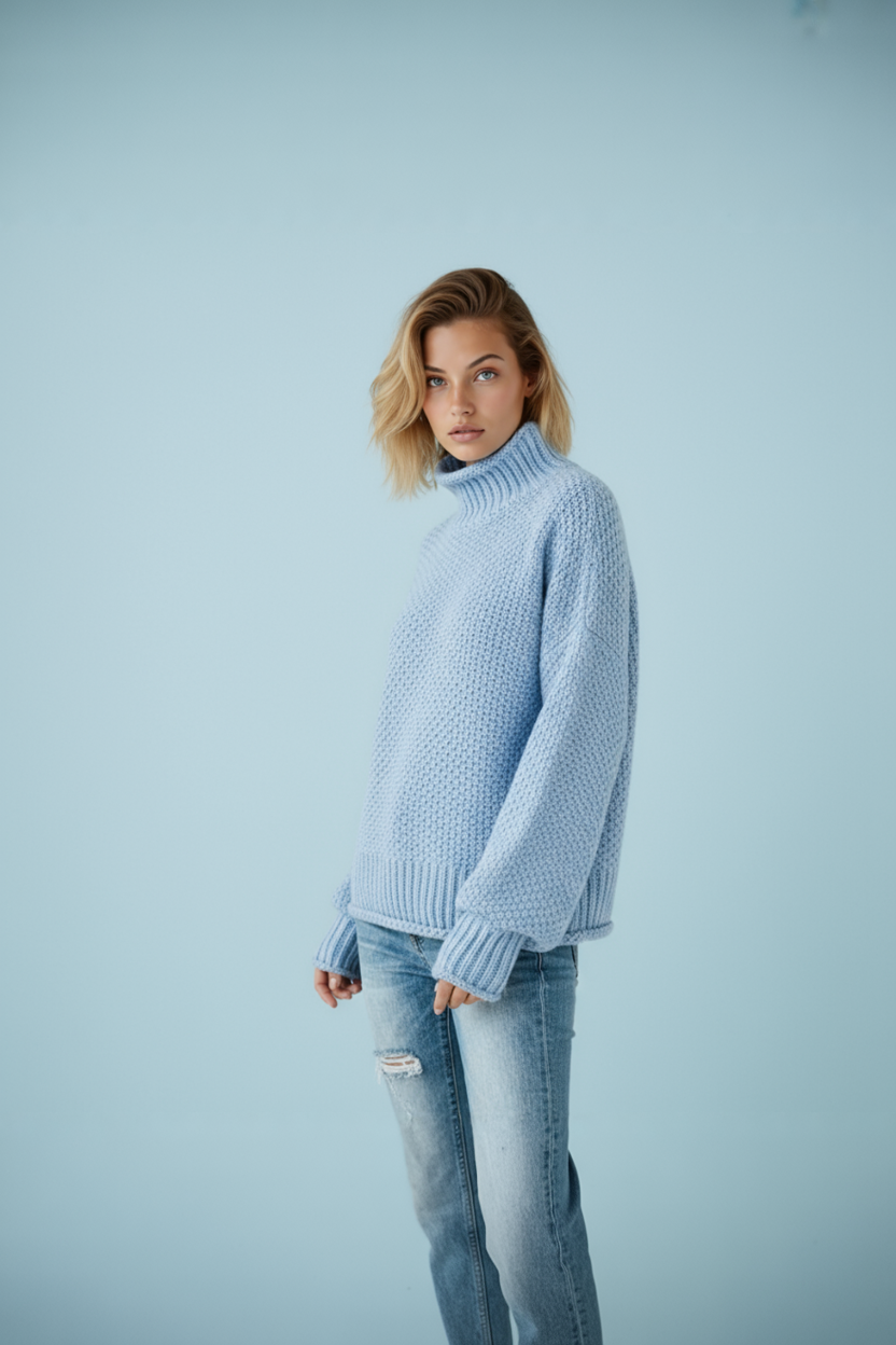 Evy - sweter damski z golfem