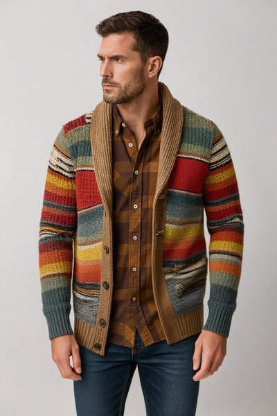 Sweter Męski Rozpinany | Gruby Kardigan na Zimę